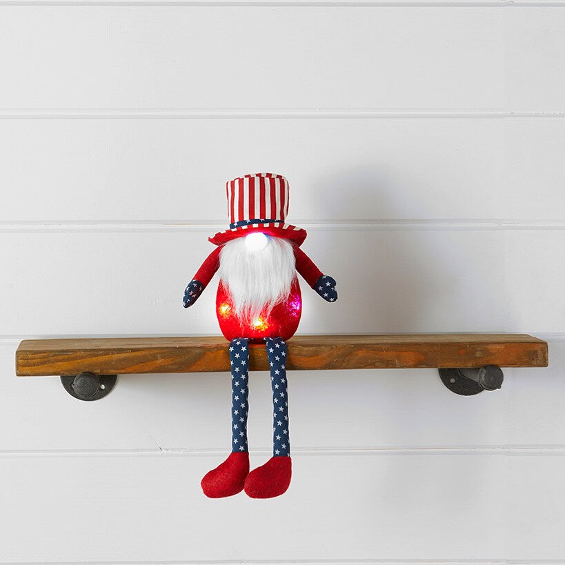 Lighted Americana Gnome