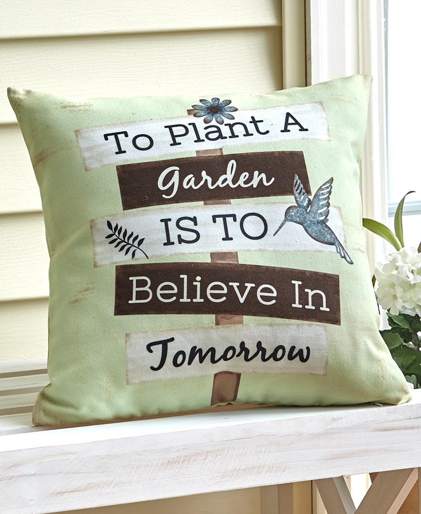 Indoor/Outdoor Sentiment Accent Pillows