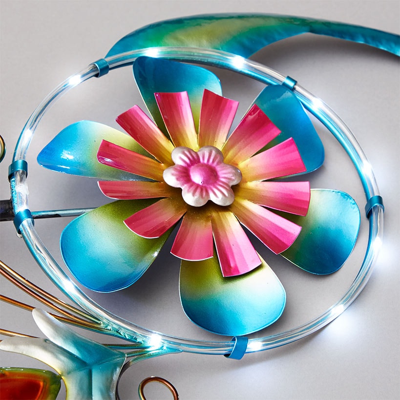 Solar-Lighted Bird Spinners