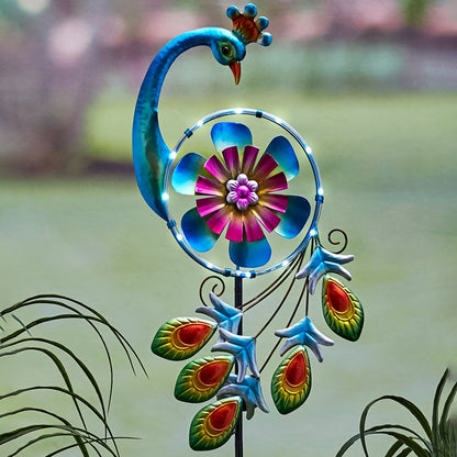 Solar-Lighted Bird Spinners