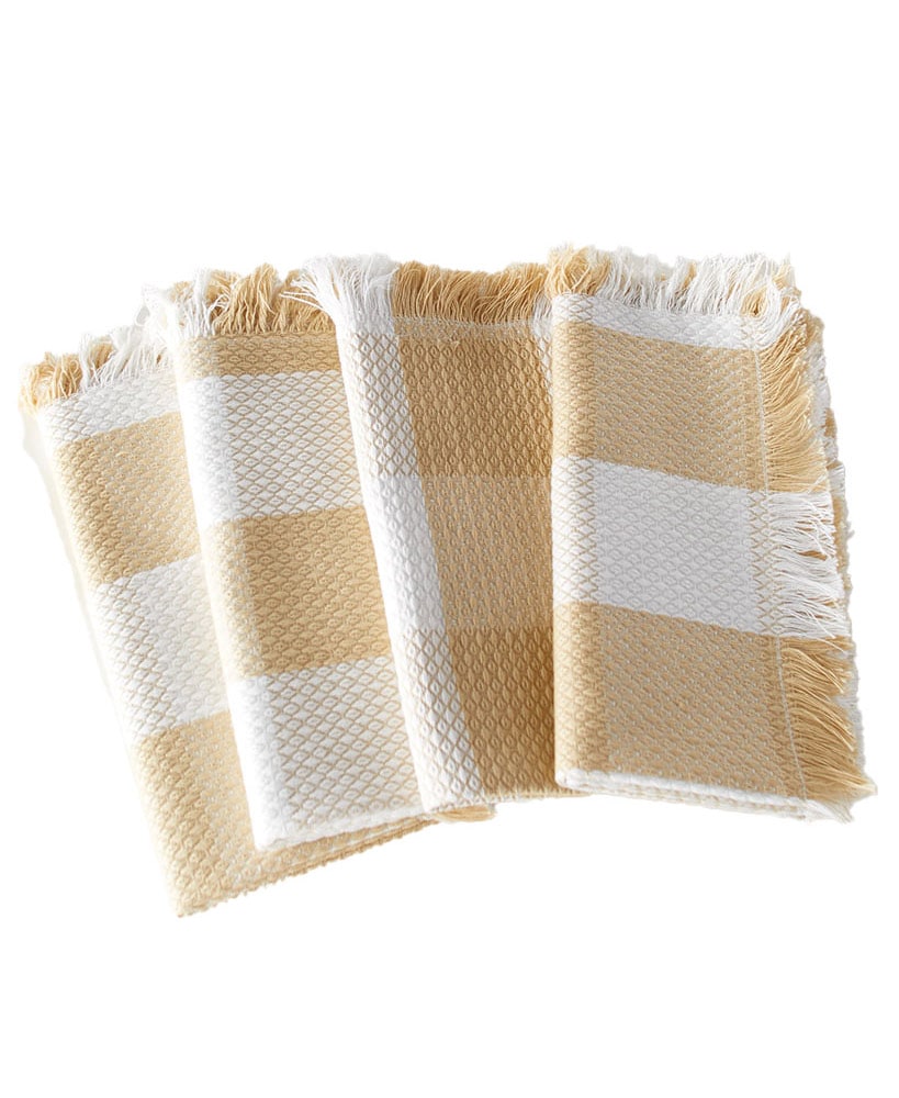 Homespun Cotton Checkered Table Linens