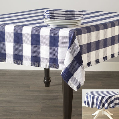 Homespun Cotton Checkered Table Linens