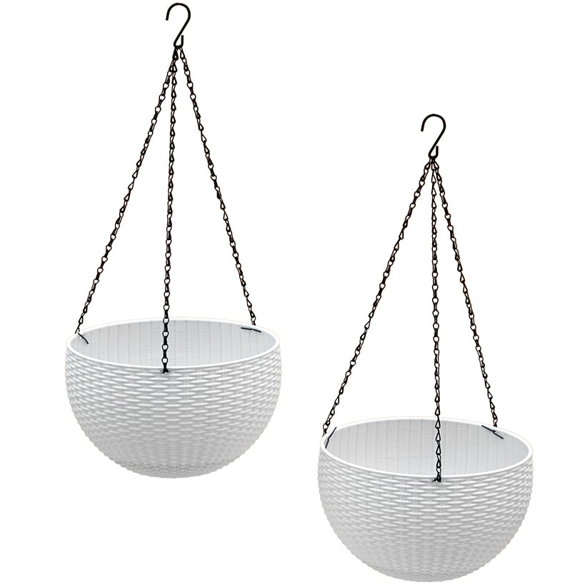 Sets of 2 Hanging Basket Planters