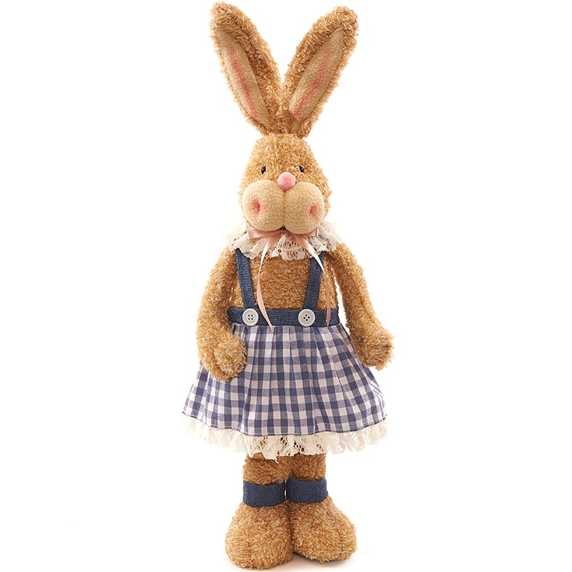 Easter Country Bunnies With Lighted Ears Or Blue Carrot Garland#select-item_bunny-in-dress