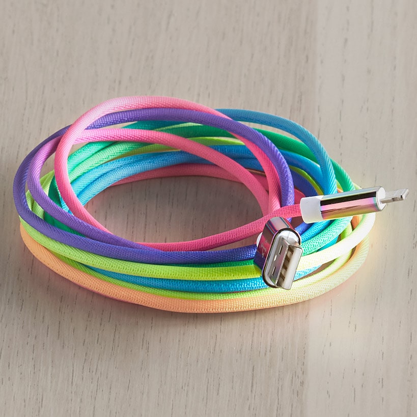 10-Ft. Rainbow Charging Cords