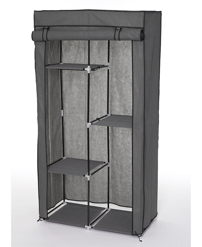 Covered Closet Wardrobe with Shelves
