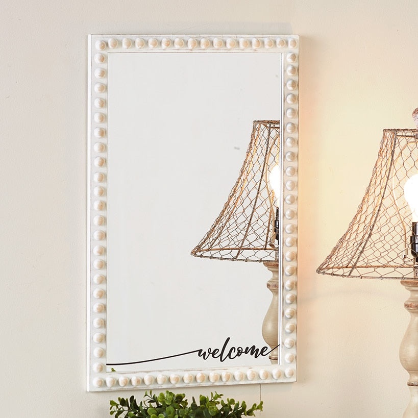 Beaded Farmhouse Sentiment Mirrors