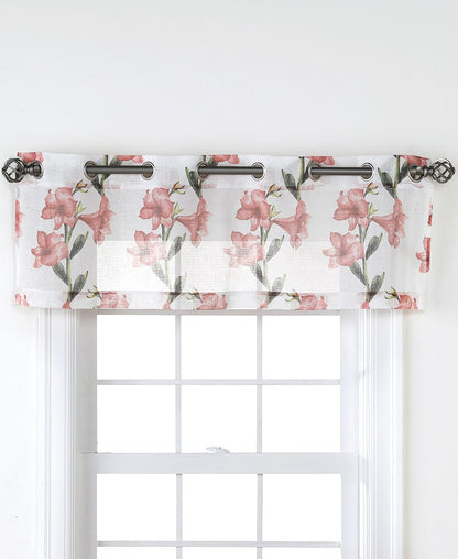 Lily Floral Semi-Sheer Valance