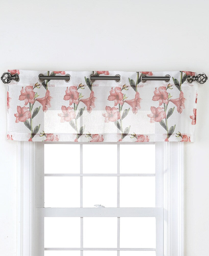 Lily Floral Semi-Sheer Valance