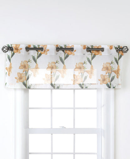 Lily Floral Semi-Sheer Valance