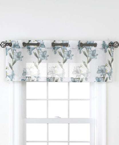 Lily Floral Semi-Sheer Valance
