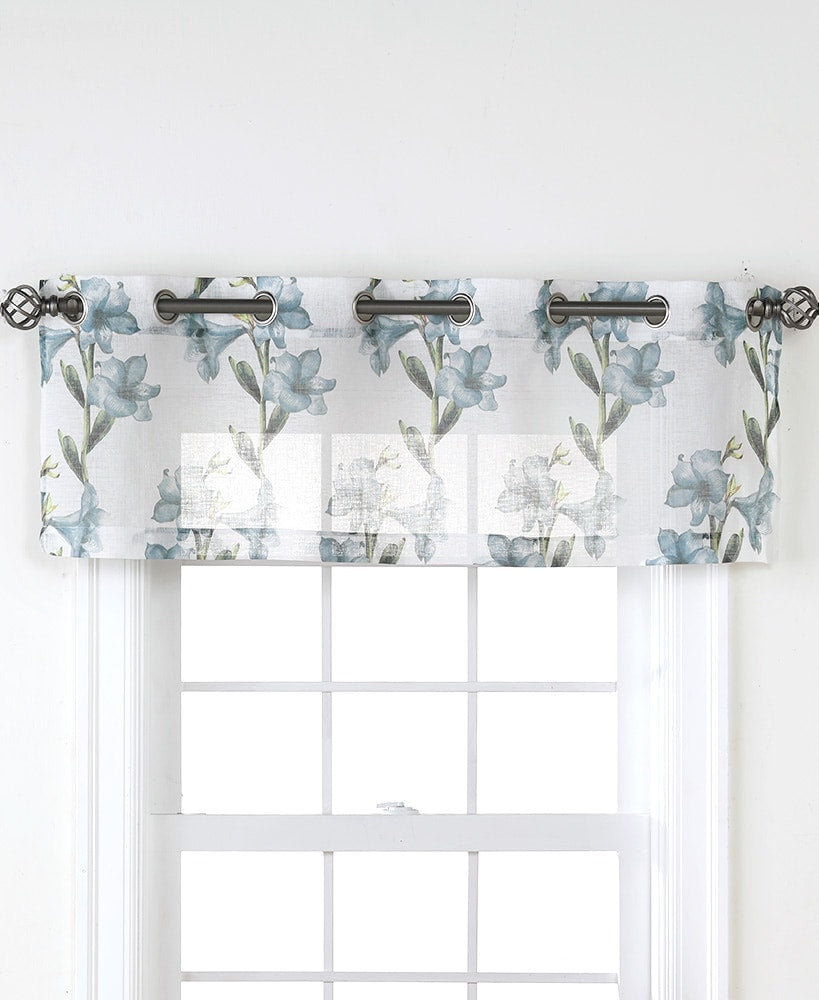 Lily Floral Semi-Sheer Valance