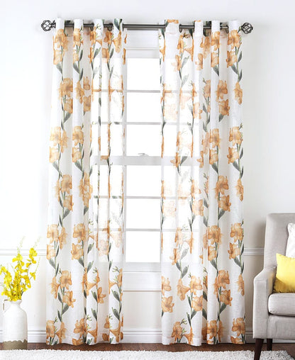 Lily Floral Semi-Sheer Valance