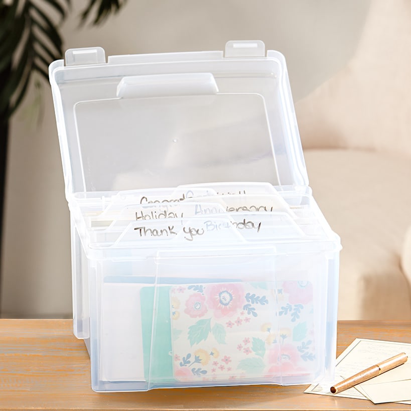 Greeting Card and Craft Keeper - 6 Labeled Dividers