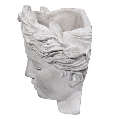 6.7x5.5x8.7" Visage Cement Wall Planter Wall Vase, Small - image 4