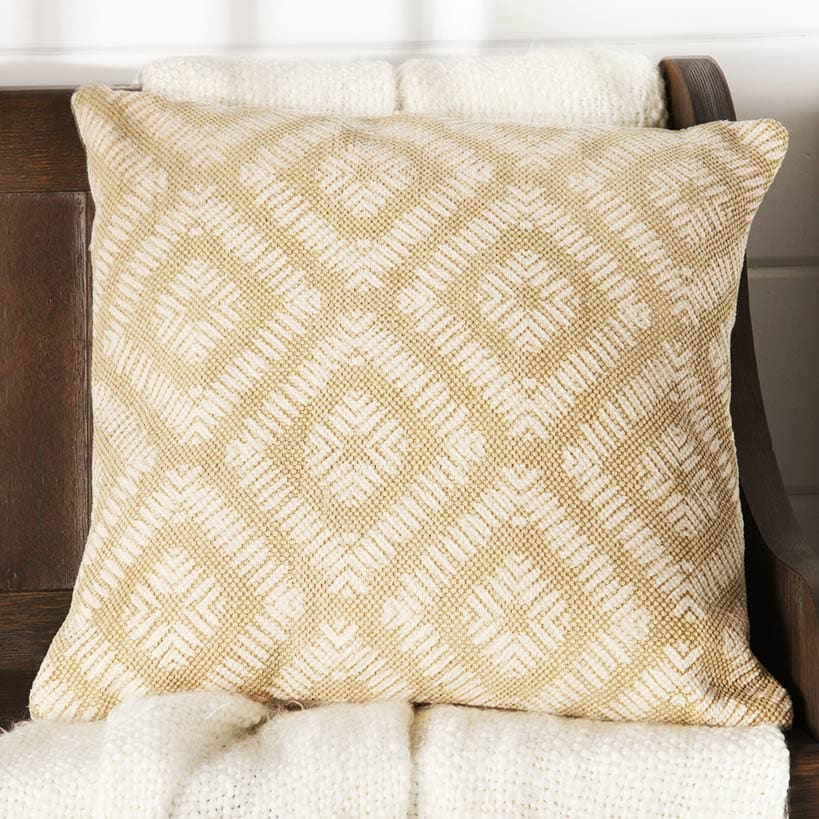 20" Diamond-Patterned Accent Pillows