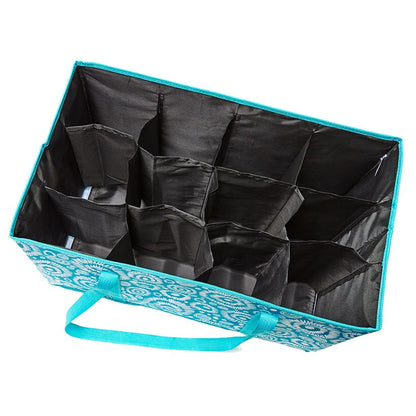 Fashionable Shoe Storage Bin - Holds 12 Pairs