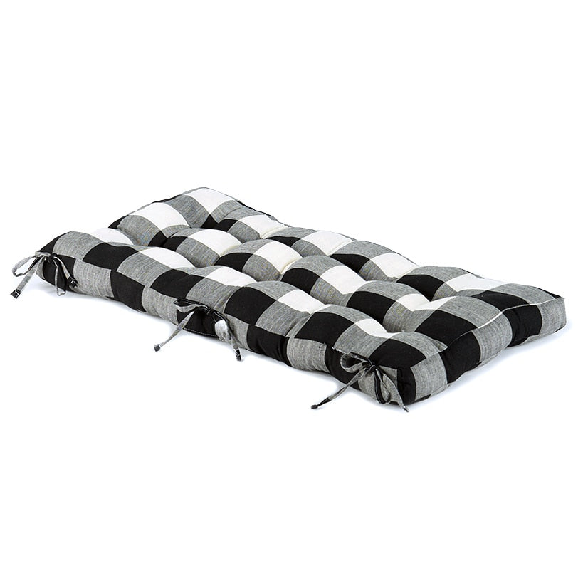 Buffalo Check Bench Cushion in Olive or Red