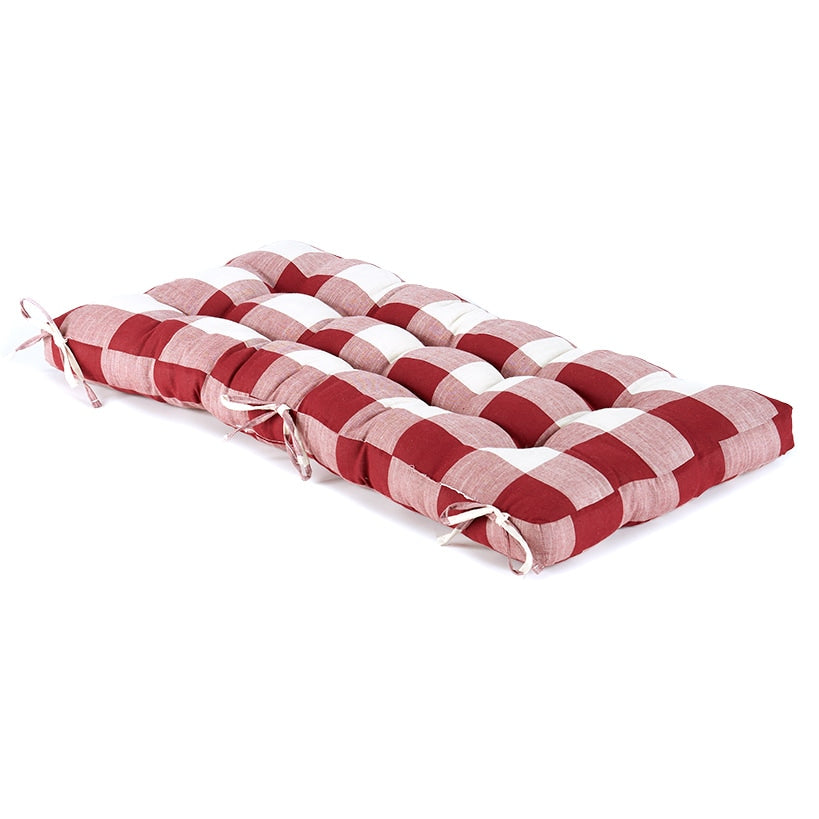 Buffalo Check Bench Cushion in Olive or Red