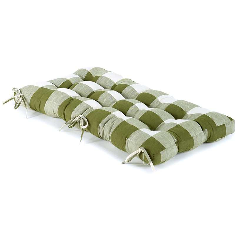 Buffalo Check Bench Cushion in Olive or Red