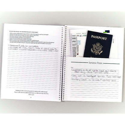 Grab and Go Essential Information Organizer, Be Prepared for the Unexpected
