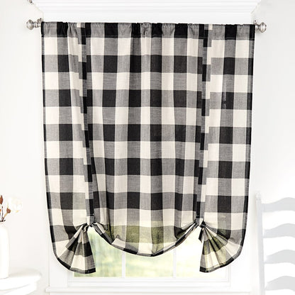 Buffalo Check Tie-Up Curtain