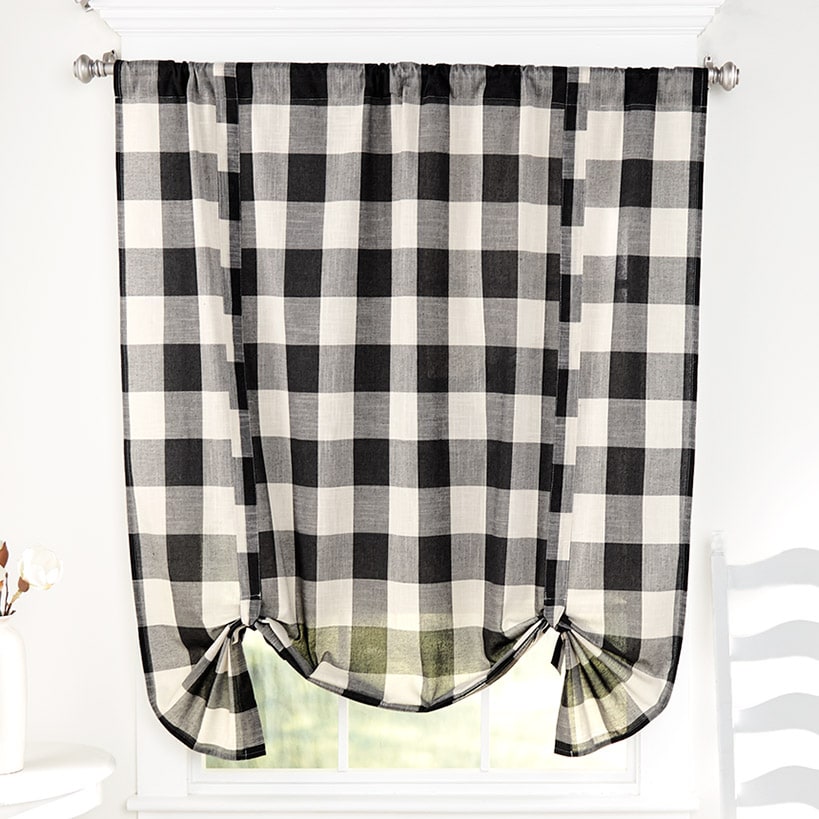 Buffalo Check Tie-Up Curtain
