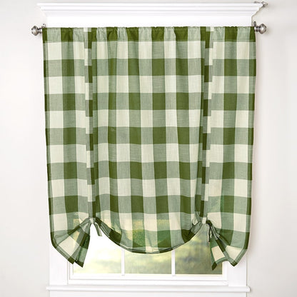 Buffalo Check Tie-Up Curtain