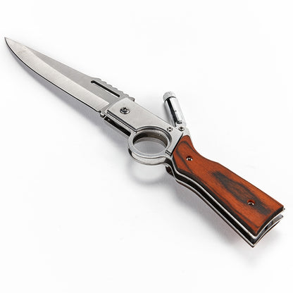 Rifle Folding Knife with LED Light