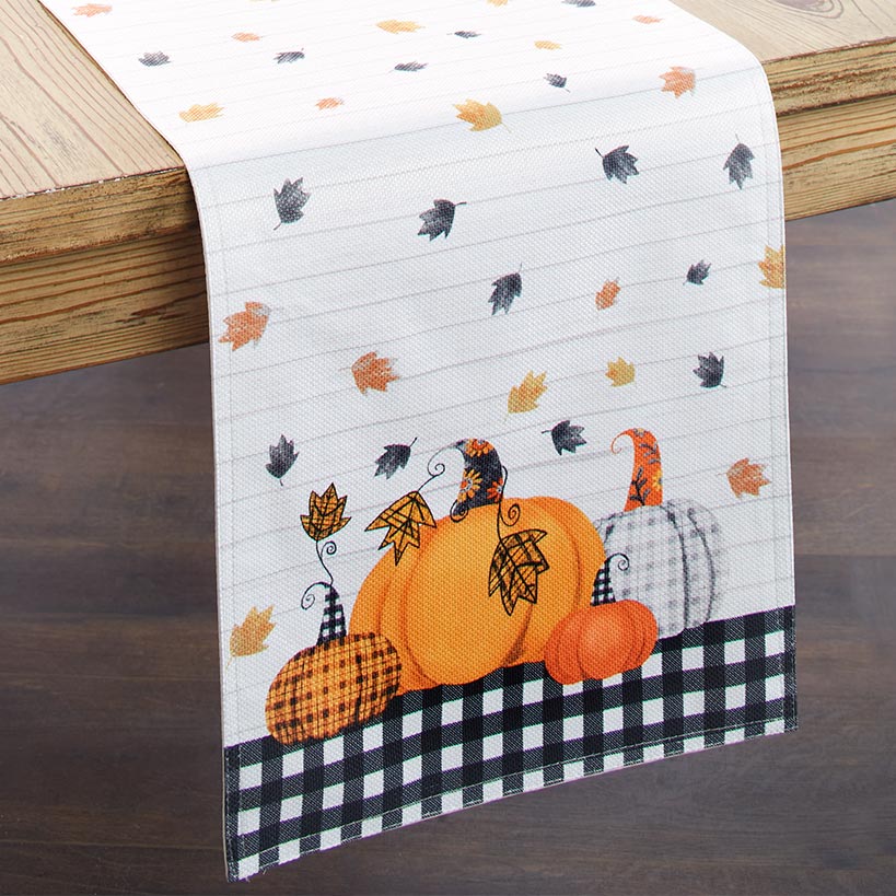 Plaid Pumpkin Table Runner or Placemats