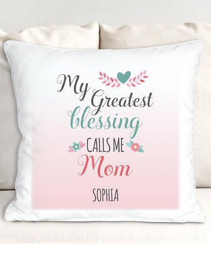 Personalized Mom Greatest Blessing Throw or Pillow