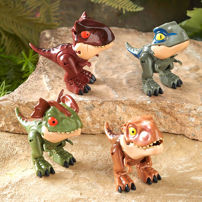 Set of 4 Transforming Dinos