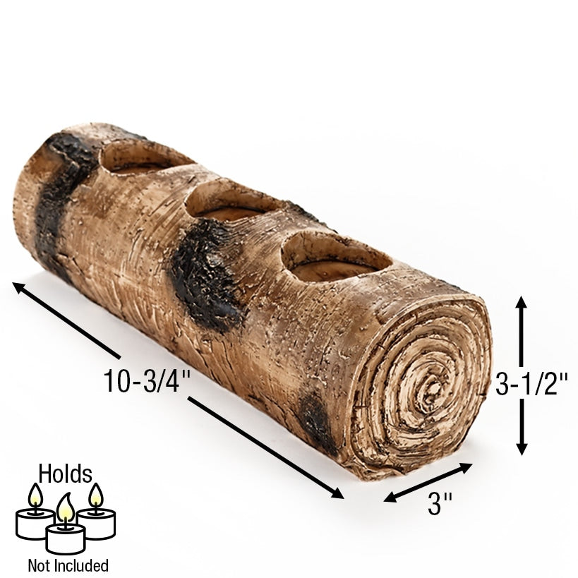 Woodland Log Tea Light Candleholders