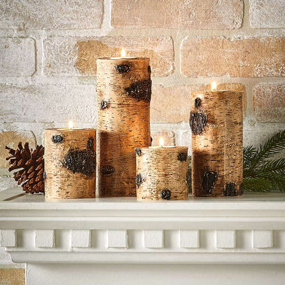Woodland Log Tea Light Candleholders
