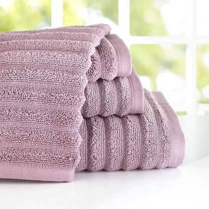 Ribbed Zero-Twist Cotton Bath Towel Sets or Bath Sheets