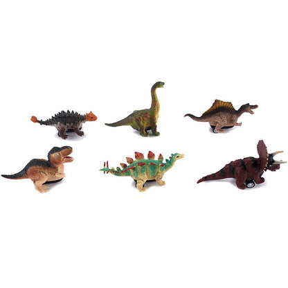 Set of 6 Dinosaur Pull Back Cars