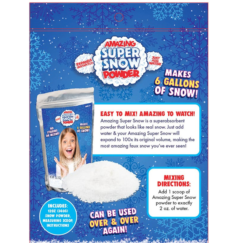 Amazing Super Snow Powder-Make Up to 6 Gallons of Snow Indoors or ...