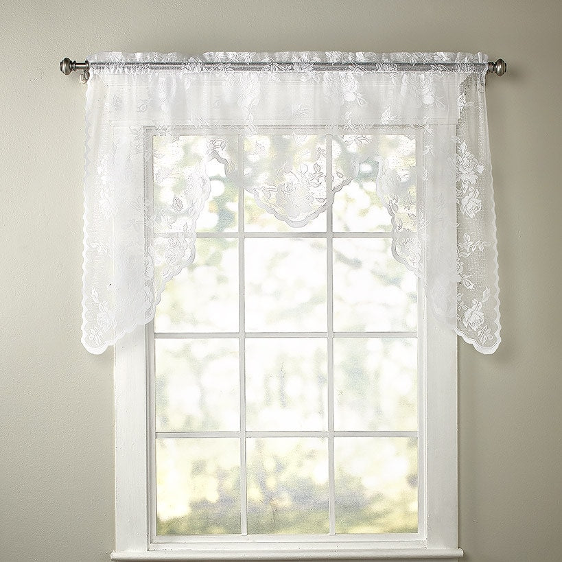 Lace Window Panel or Valance