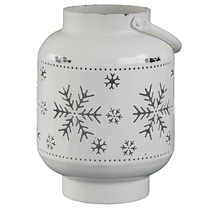 Winter White LED Snowflake Design Lantern