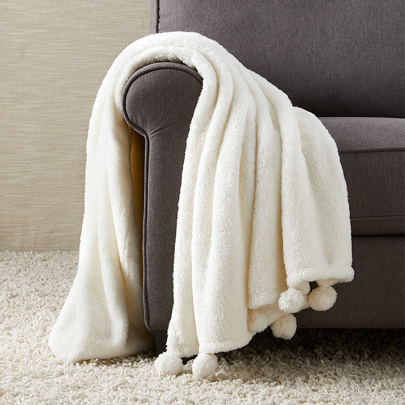 Pom-Pom Sherpa Throws
