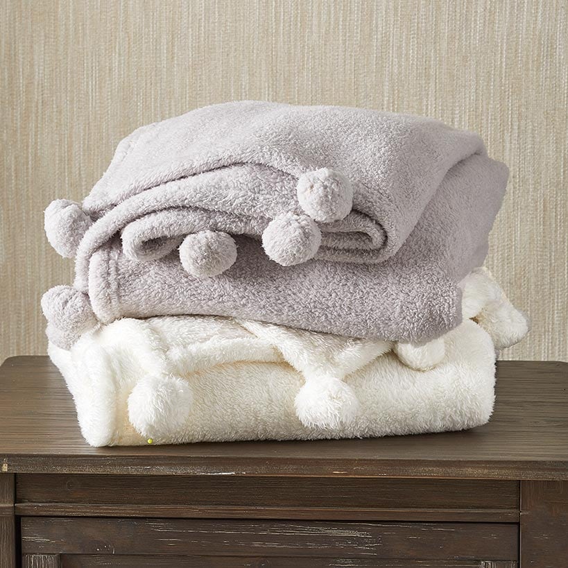Pom-Pom Sherpa Throws