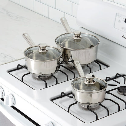 6-Pc. Stainless Steel Saucepan Set