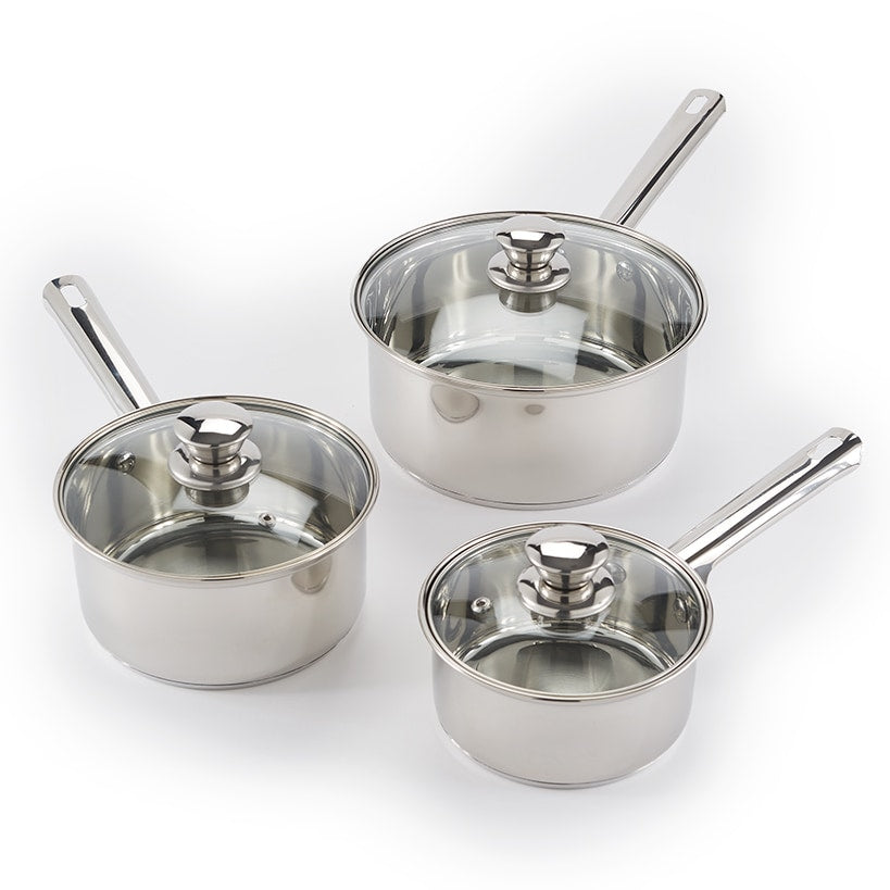 6-Pc. Stainless Steel Saucepan Set