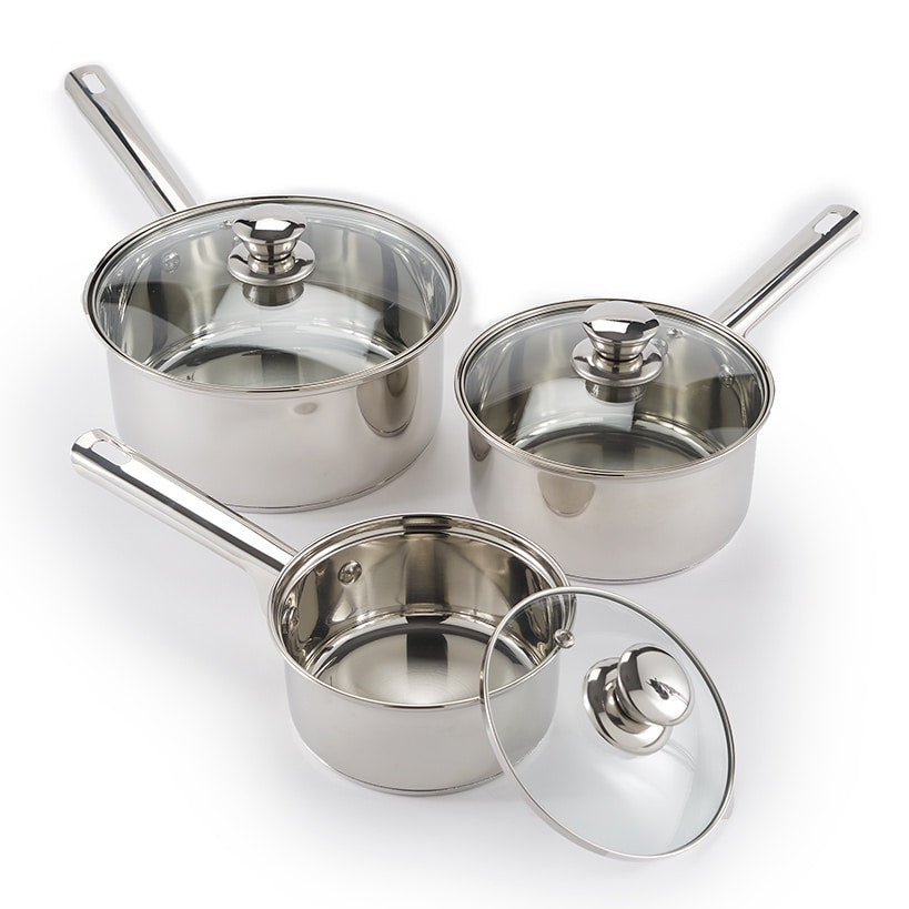 6-Pc. Stainless Steel Saucepan Set