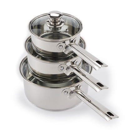 6-Pc. Stainless Steel Saucepan Set