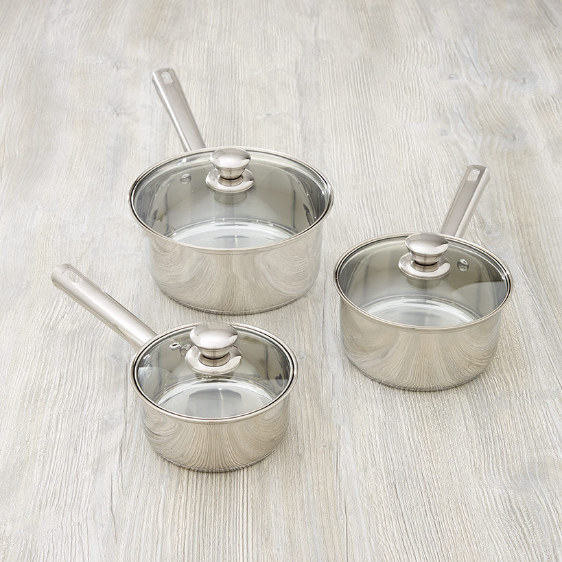 6-Pc. Stainless Steel Saucepan Set
