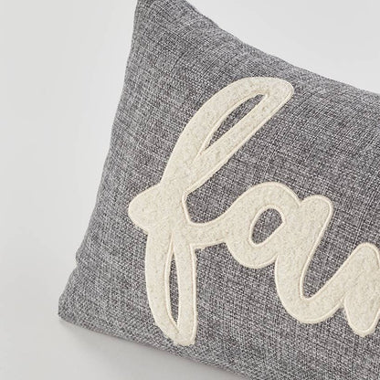 Burlap Appliqué Accent Pillows