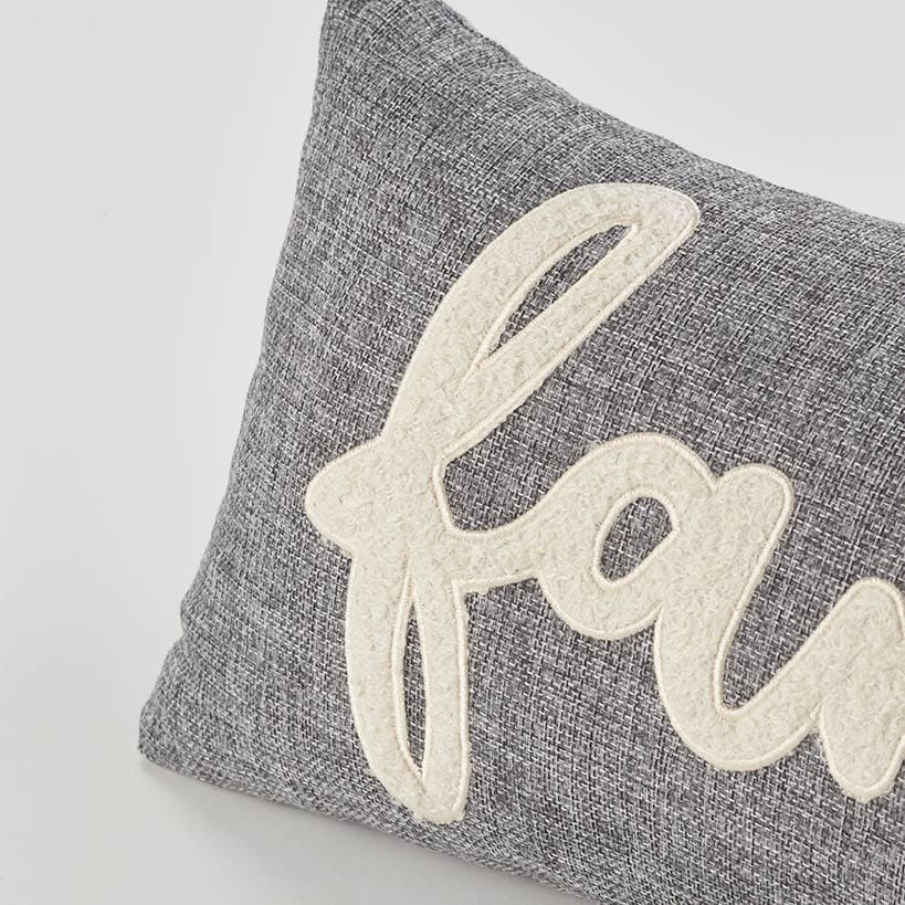 Burlap Appliqué Accent Pillows