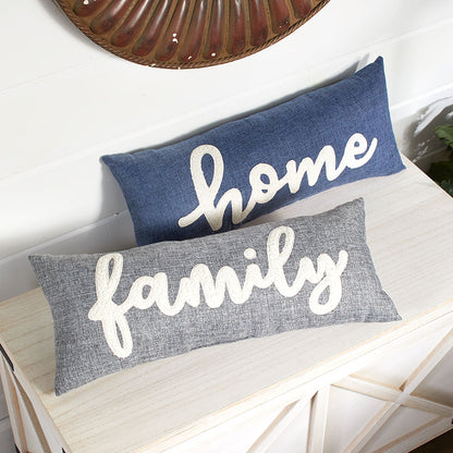 Burlap Appliqué Accent Pillows