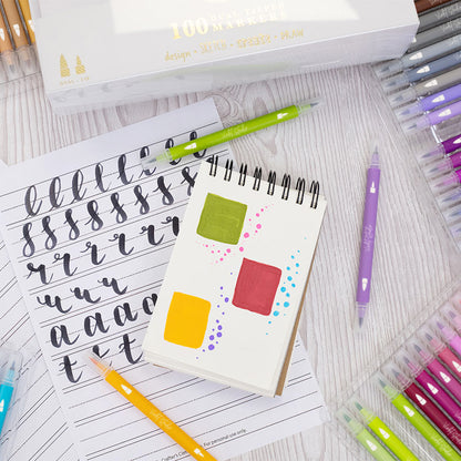 Violet Studio Set of 100 Dual-Tip Markers